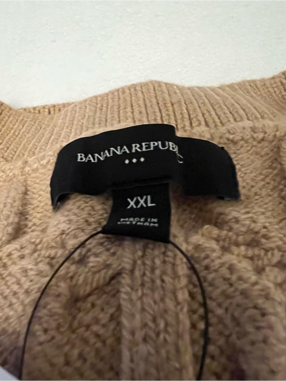 Banana Republic Women's Cable Knit Crewneck Sweater - Camel Brown - Picture 4 of 6